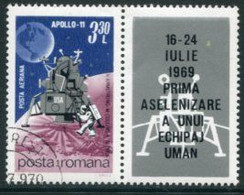 ROMANIA 1969 Apollo 11 Moon Flight Single Used.  Michel 2781 - Oblitérés