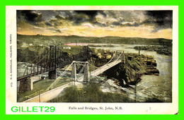 ST JOHN, NB - FALLS AND BRIDGES - W.G. MACFARLANE, PUB. - TRAVEL IN 1905 -  3/4 BACK - - St. John