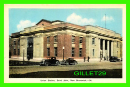 ST JOHN, NB - UNION STATION - ANIMATED WITH PEOPLES & OLD CARS - PECO - - St. John