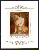 ROMANIA 1969 Nude Painting  Block  MNH / **.  Michel Block 70 - Unused Stamps