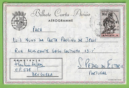 História Postal - Filatelia Aerograma Avião Airplane Avion Aviation Philately Stationery Stamps Timbres Angola Portugal - Autres & Non Classés
