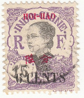 HOI-HAO -1914 - N° YT 71 - 6c/15 Violet - Timbre Indochine 1919 - Oblitéré - Oblitérés