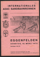 Sandbahnrennen Eggenfelden 16.03.1975 , Speedway , Programmheft / Programm / Rennprogramm !!! - Motos