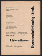 1. Eisrennen Gröbming  , Ca. 1965 , Eisspeedway , Sandbahn , Speedway , Programmheft / Programm / Rennprogramm !!! - Motos