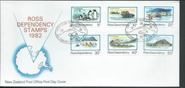 Ross Dependency 1982 25th Anniversary Of Base Set Of 6 On FDC Official Unaddressed - FDC