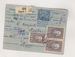SLOVENIA, SHS  CROATIA ZAGREB 1921  Nice Parcel Card - Slovenië