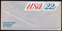 USA United States / Air Mail Aerogramme 22c / Postal Stationery - Altri & Non Classificati