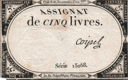 FRANCIA  ASSIGNAT 5 LIVRES 1793 P-A-76 - ...-1889 Franchi Antichi Circolanti Durante Il XIX Sec.