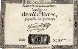 FRANCIA 10 LIVRES 1792  P-A66 - ...-1889 Tijdens De XIXde In Omloop