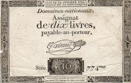 FRANCIA 10 LIVRES 1792  P-A66 - ...-1889 Francos Ancianos Circulantes Durante XIXesimo