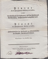 1824. DANMARK. Placat Angaaende Indførselstolden For Pokkerholt Og Udførselstolden Fo... () - JF410176 - ...-1851 Prefilatelia