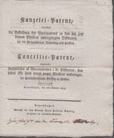 1825. DANMARK. Cancellie-Placat Angaaende Ansættelsen Af Waccinateurer I De Districte... () - JF410177 - ...-1851 Préphilatélie