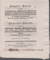 1825. DANMARK. Cancellie-Placat Indeholdende Bestemmelser Angaaende Afdragsrettens Op... () - JF410178 - ...-1851 Vorphilatelie