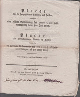 1825. DANMARK. Placat For Hertugdommene Slesvig Og Holstein Angaaende  En Nærmere Bes... () - JF410179 - ...-1851 Voorfilatelie