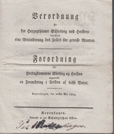 1823. DANMARK. Exceptional Fine Quality Of A Forordning (15 Pages) For Hertugdommene ... () - JF410180 - ...-1851 Prefilatelia