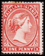 1891 - 1899. FALKLAND ISLANDS._Viktoria. __ONE PENNY. Hinged. (Michel 9) - JF410281 - Falklandeilanden