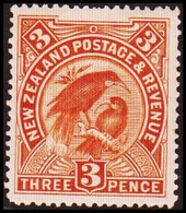 1898. New Zealand.  Landscapes And Birds 3 THREE PENCE.  Hinged. (MICHEL 70) - JF410330 - Ungebraucht