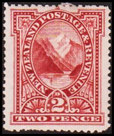1898. New Zealand.  Landscapes And Birds TWO PENCE.  Hinged. (MICHEL 67) - JF410333 - Ongebruikt