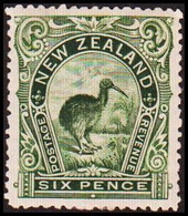 1898. New Zealand.  Landscapes And Birds SIX PENCE.  Hinged. (MICHEL 73) - JF410349 - Unused Stamps