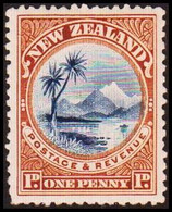 1898. New Zealand.  Landscapes And Birds ONE PENNY.  Hinged. (MICHEL 66) - JF410350 - Nuevos