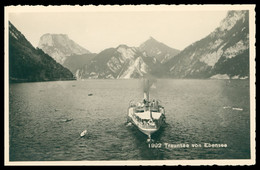 Cp Dentelée - Traunsee Von Ebensee - Paquebot - Photo ERICH BÄHRENDT - Ebensee