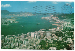 HONG KONG - BIRD'S EYE VIEW OF HONG KONG HARBOUR - 1970 - Chine (Hong Kong)