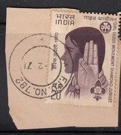 Postal Used 1971 On Piece, F.P.O.  782 FPO India  Military, Girl Guide, Scouts, - Military Service Stamp