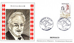 " PRIX LITTERAIRE RAINIER III" Sur Enveloppe 1er Jour De 2001 De Monaco. N°YT 2300. FDC - Unclassified