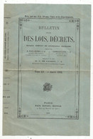 Publicité , Bulletin Annoté Des Lois Et Décrets , Prix Par An 3 Fr.50 , Ed. Paul DUPONT ,1902, Frais Fr 1.65 E - Advertising