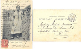 DJIBOUTI Le 27-2-1906 TàD PAQUEBOT LIGNE N PAQ. FR. N° 4 - Poste Maritime
