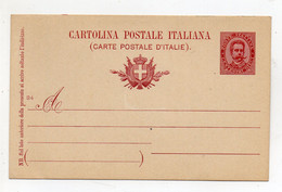 Italia - Regno - 1892 - Cartolina Postale Da 10 Centesimi - Umberto I° - Nuova -  (FDC26085) - Entero Postal