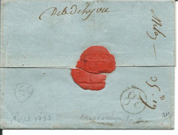 LYON (Rhône) Déboursé Manuscrit. 1 Avril 1797. Ind 13 (110€) - 1701-1800: Vorläufer XVIII