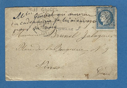 LETTRE GANGES N° 60 GC 1620 BOITE RURALES LA TERRISSE - 1849-1876: Classic Period