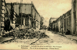 Pays Divers  / Grèce - Salonique / Rue Franque / Incendie Du 18/19/1917 - Grèce