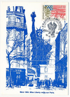 Carte Souvenir - Cachet Temporaire "France - Amérique Débarquement Des Troupes Américaines - LE LUC 13/14 Juin 1987" - Gedenkstempel