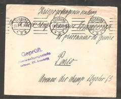 Enveloppe   Oblit   DUISBURG  1915 Pour La Croix Rouge  Prisonniers De Guerre - Other & Unclassified