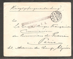 Enveloppe   Oblit   AACHEN   1915 Pour La Croix Rouge  Prisonniers De Guerre - Andere & Zonder Classificatie