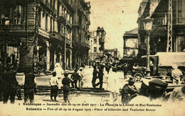 Pays Divers  / Grèce - Salonique / Place De La Liberté Rue Venizelos /incendie De 1917 - Grèce
