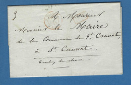 BOUCHES DU RHONE MARSEILLE  PP 1844 CaD ROUGE Pour ST CANNAT - 1801-1848: Précurseurs XIX