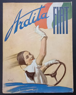 00060 "ARDITA FIAT - ILLUSTRATORE ALBERTO BIANCHI 1882 / 1969" PIEGHEVOLE ILLUSTR. PUBBL. ORIG. - Voitures