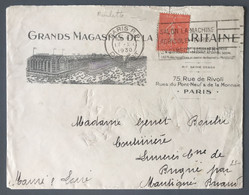 France N°199f (issu De ROULETTE) Sur Enveloppe Illustrée Des "La Samaritaine" 17.XII.1930 - (B2716) - 1921-1960: Modern Tijdperk