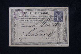 FRANCE - Carte Précurseur Avec Repiquage Commercial Au Dos De Ronchamp En 1879 Pour Montbeliard  - L 77180 - Vorläufer