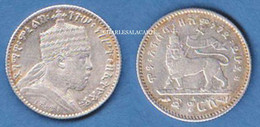 ABYSSINIA/ETHIOPIA 1903  MENELIK II SILVER 1 GERSCH EE1895   VERY FINE CONDITION - Ethiopia