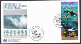 United Nations (Geneva) - 1992 Killer Whale / Marine Life Illustrated FDC - Covers & Documents