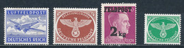 Deutsches Reich Feldpostmarken 1 - 4 ** Mi. 5,- - Luchtpost