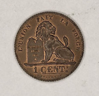 MONNAIE COIN BELGIQUE BELGIE BELGIUM 1 CENTIME ALBERT 1ER 1912 RELIEF QUALITE PATINE VELOURS DE FRAPPE - 1 Centime