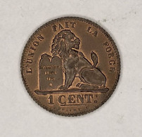 MONNAIE COIN BELGIQUE BELGIE BELGIUM 1 CENTIME ALBERT 1ER 1912 RELIEF QUALITE PATINE VELOURS DE FRAPPE - 1 Cent