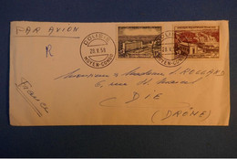 A85 AFRIQUE EQUATORIALE FRANC MOYEN CONGO BELLE LETTRE 1958 DOLISIE PAR AVION POUR DIE DROME FRANCE - Brieven En Documenten