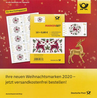 BRD / Bund Weiden DP Ganzsache An Alle Haushalte Mit Tagespost + Antwort 2020 Weihnachten Rentier - Lettres & Documents