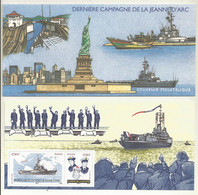 BLOC SOUVENIR 46 PORTE HELICOPTERE JEANNE D'ARC DANS SON BLISTER  FERME COTE 13 EUROS. - Souvenir Blocks & Sheetlets